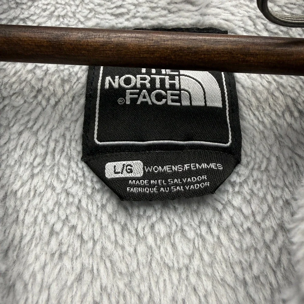 The North Face Denali Fleece Jacket Womens L Gray Polartec Nylon Full Zip Coat